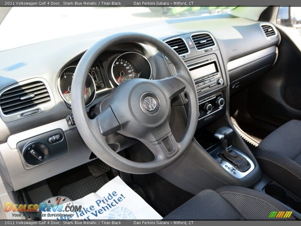2011 Volkswagen Golf 4 Door Shark Blue Metallic / Titan Black Photo #5