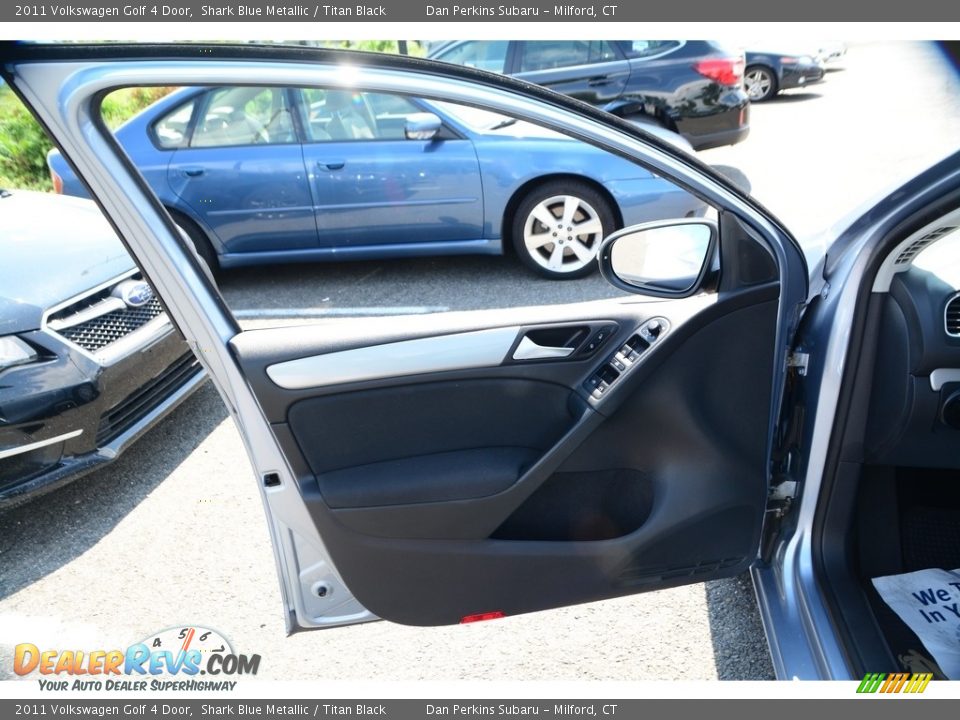 2011 Volkswagen Golf 4 Door Shark Blue Metallic / Titan Black Photo #17