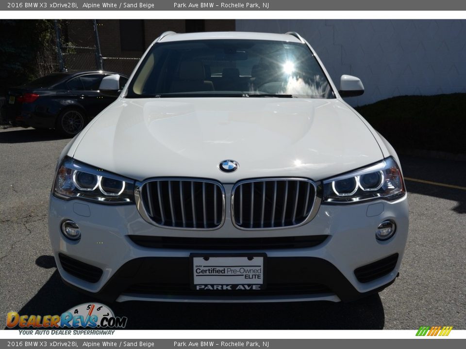 2016 BMW X3 xDrive28i Alpine White / Sand Beige Photo #7