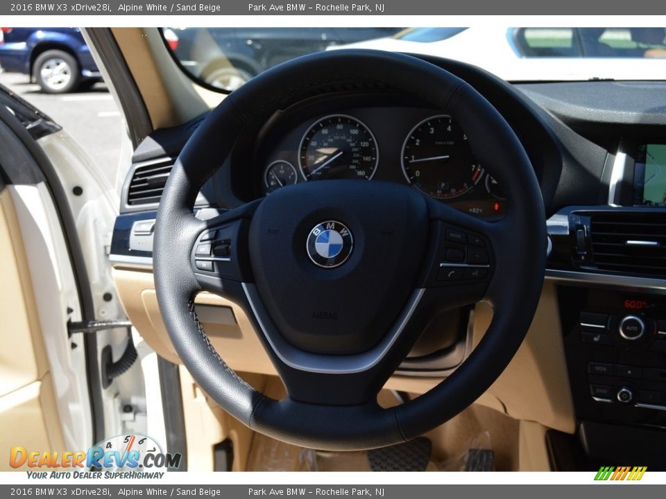 2016 BMW X3 xDrive28i Alpine White / Sand Beige Photo #18