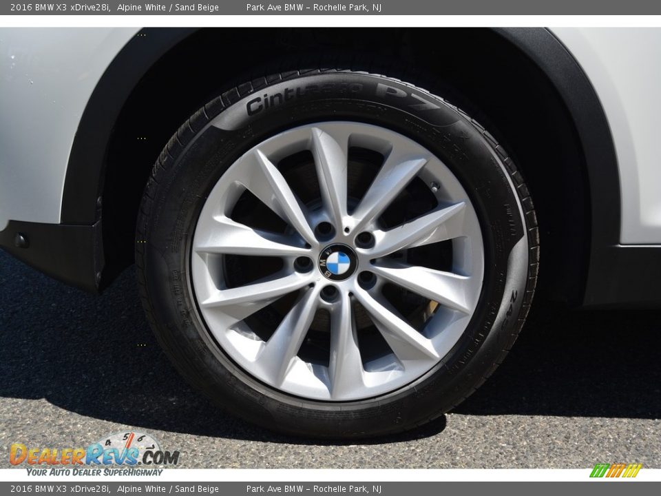 2016 BMW X3 xDrive28i Alpine White / Sand Beige Photo #32