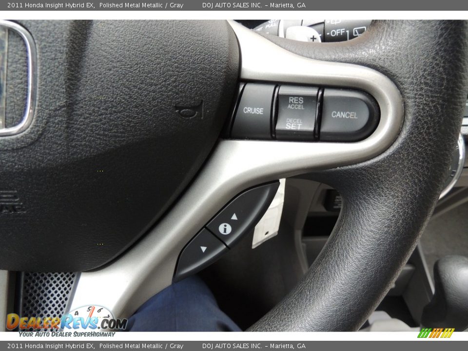 2011 Honda Insight Hybrid EX Polished Metal Metallic / Gray Photo #16