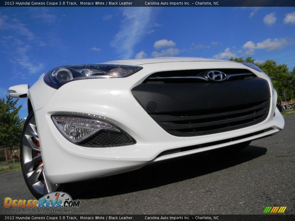 2013 Hyundai Genesis Coupe 3.8 Track Monaco White / Black Leather Photo #1