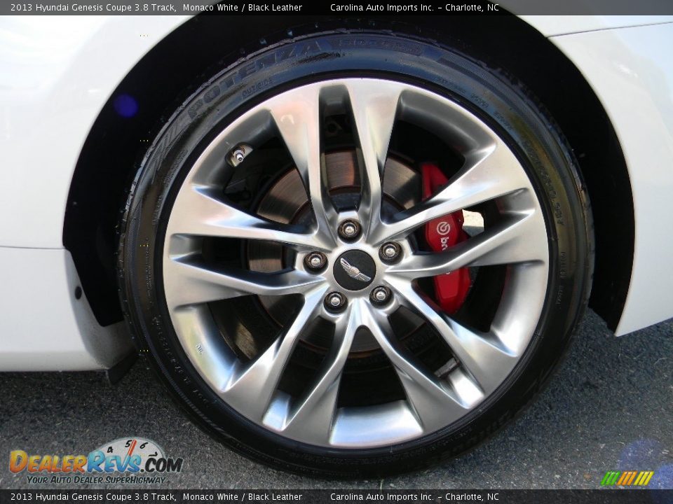 2013 Hyundai Genesis Coupe 3.8 Track Monaco White / Black Leather Photo #26