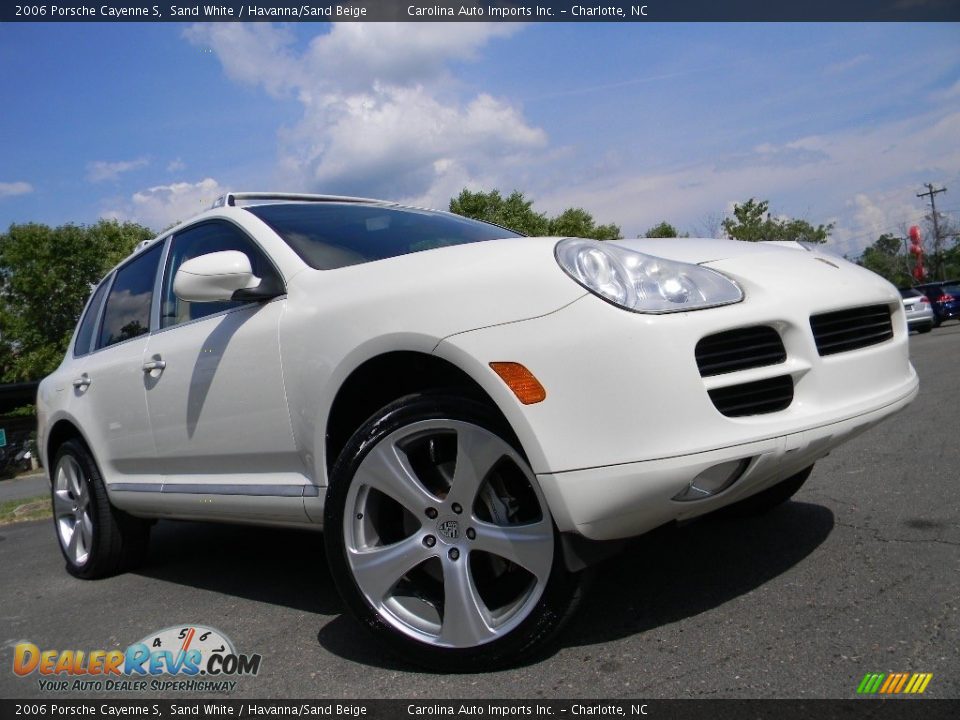 2006 Porsche Cayenne S Sand White / Havanna/Sand Beige Photo #2