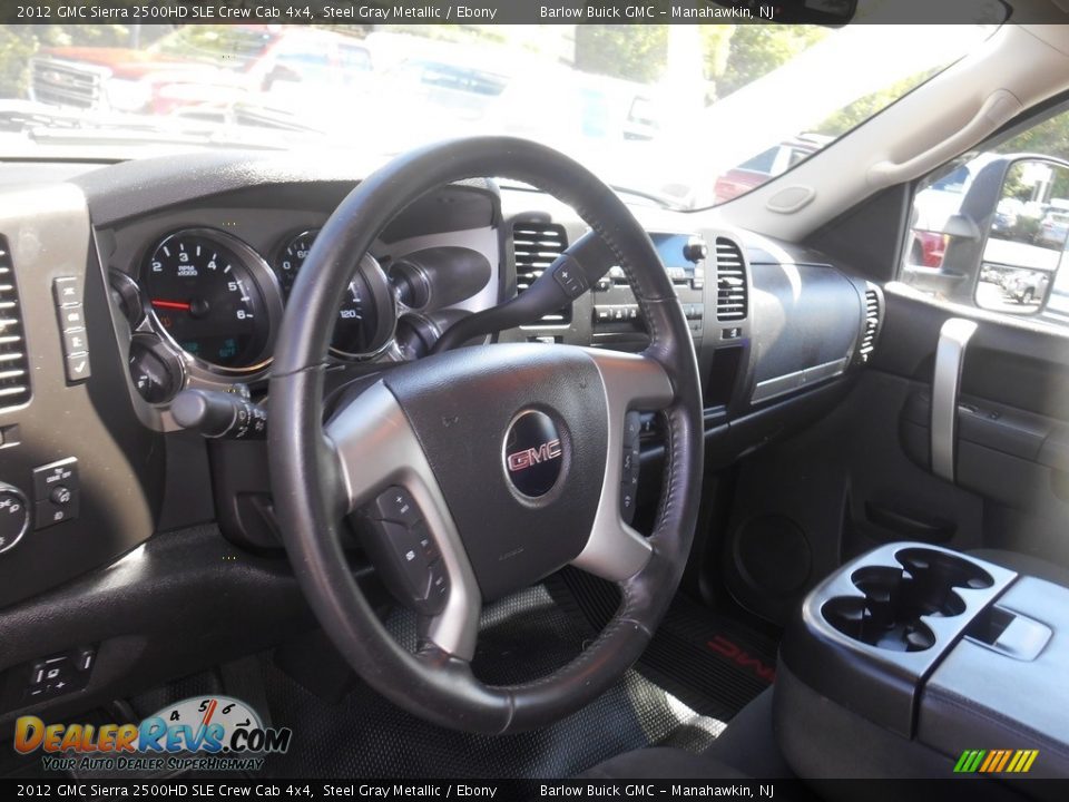2012 GMC Sierra 2500HD SLE Crew Cab 4x4 Steel Gray Metallic / Ebony Photo #25