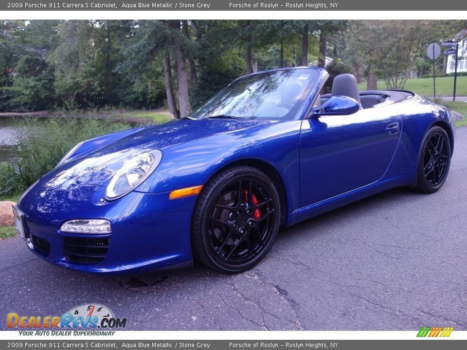 2009 Porsche 911 Carrera S Cabriolet Aqua Blue Metallic / Stone Grey Photo #1