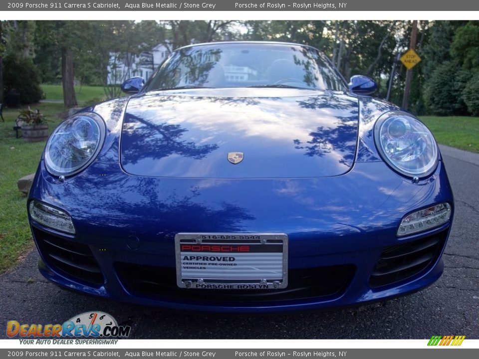 2009 Porsche 911 Carrera S Cabriolet Aqua Blue Metallic / Stone Grey Photo #2