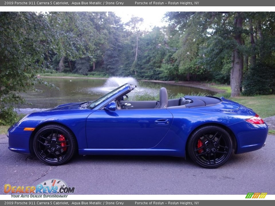 2009 Porsche 911 Carrera S Cabriolet Aqua Blue Metallic / Stone Grey Photo #3