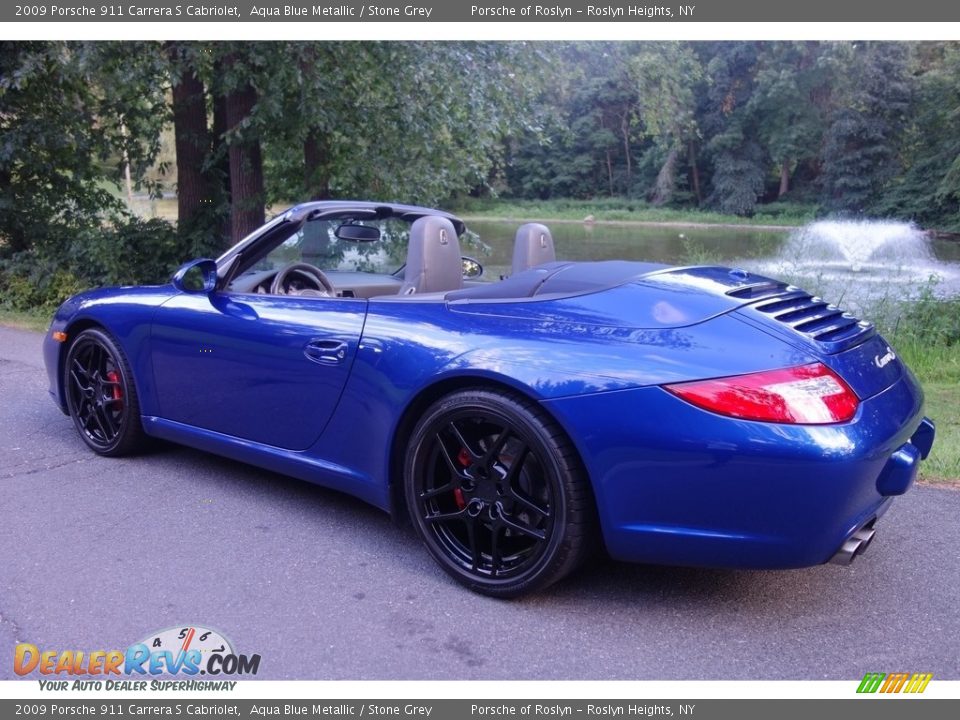 2009 Porsche 911 Carrera S Cabriolet Aqua Blue Metallic / Stone Grey Photo #4