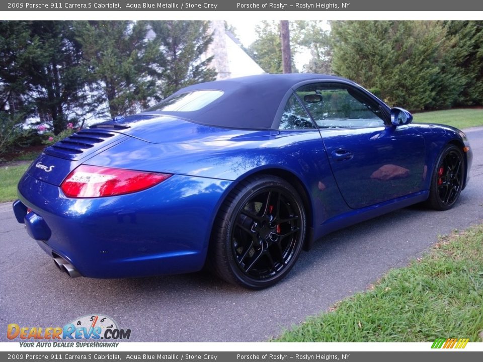 2009 Porsche 911 Carrera S Cabriolet Aqua Blue Metallic / Stone Grey Photo #6
