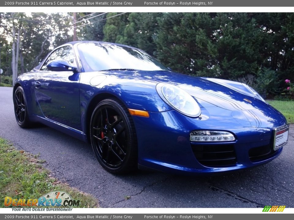 2009 Porsche 911 Carrera S Cabriolet Aqua Blue Metallic / Stone Grey Photo #8