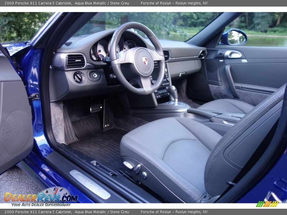2009 Porsche 911 Carrera S Cabriolet Aqua Blue Metallic / Stone Grey Photo #10