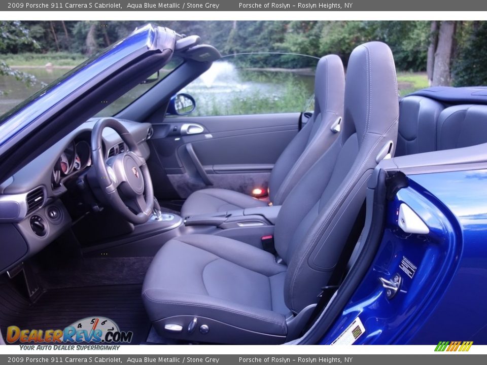 2009 Porsche 911 Carrera S Cabriolet Aqua Blue Metallic / Stone Grey Photo #11
