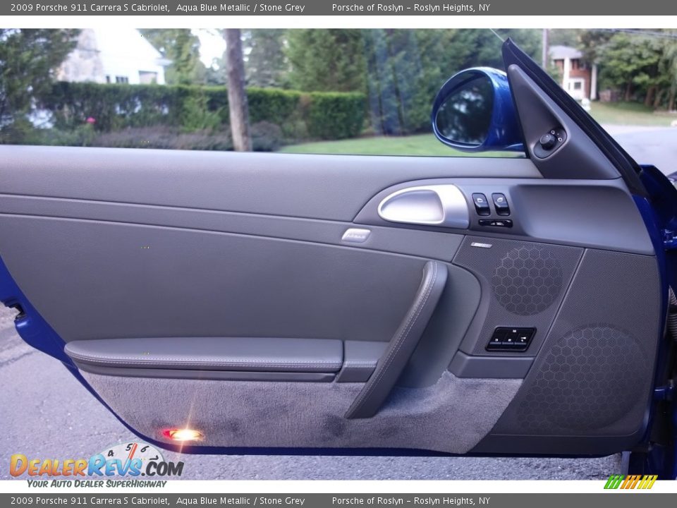 2009 Porsche 911 Carrera S Cabriolet Aqua Blue Metallic / Stone Grey Photo #12
