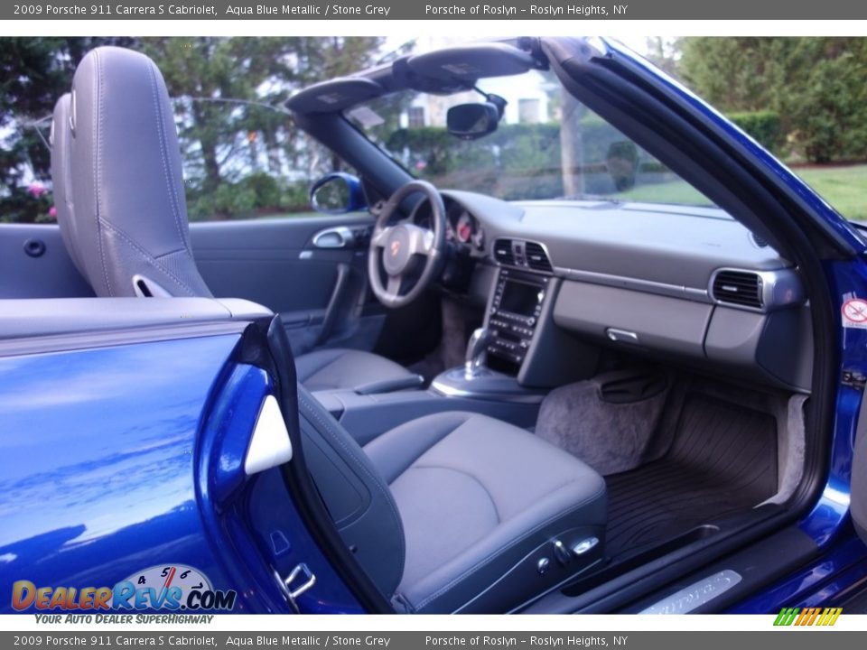 2009 Porsche 911 Carrera S Cabriolet Aqua Blue Metallic / Stone Grey Photo #13