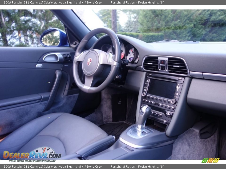 2009 Porsche 911 Carrera S Cabriolet Aqua Blue Metallic / Stone Grey Photo #15