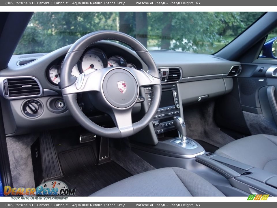 2009 Porsche 911 Carrera S Cabriolet Aqua Blue Metallic / Stone Grey Photo #17