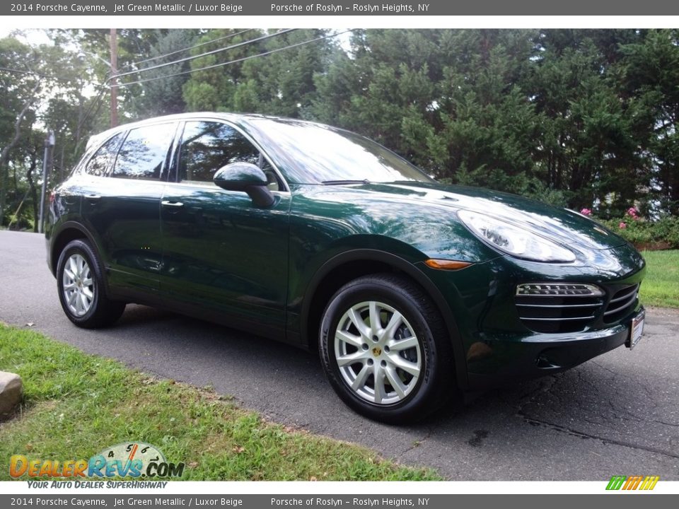 2014 Porsche Cayenne Jet Green Metallic / Luxor Beige Photo #8