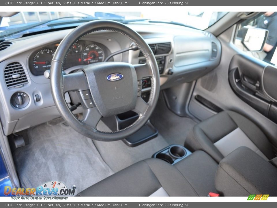 2010 Ford Ranger XLT SuperCab Vista Blue Metallic / Medium Dark Flint Photo #12