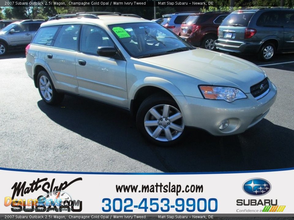 2007 Subaru Outback 2.5i Wagon Champagne Gold Opal / Warm Ivory Tweed Photo #1