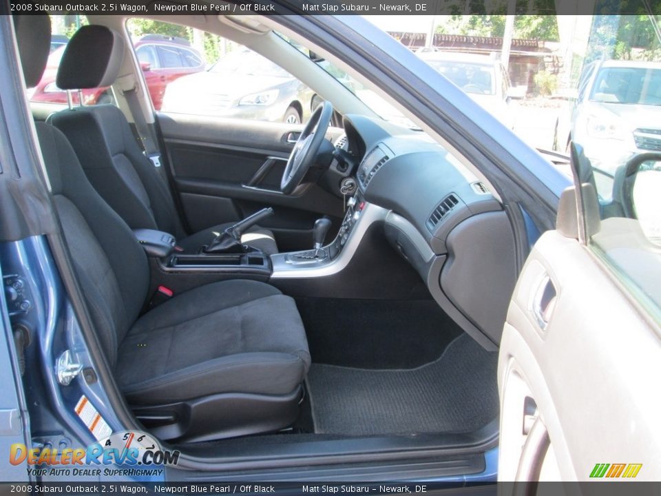 2008 Subaru Outback 2.5i Wagon Newport Blue Pearl / Off Black Photo #16