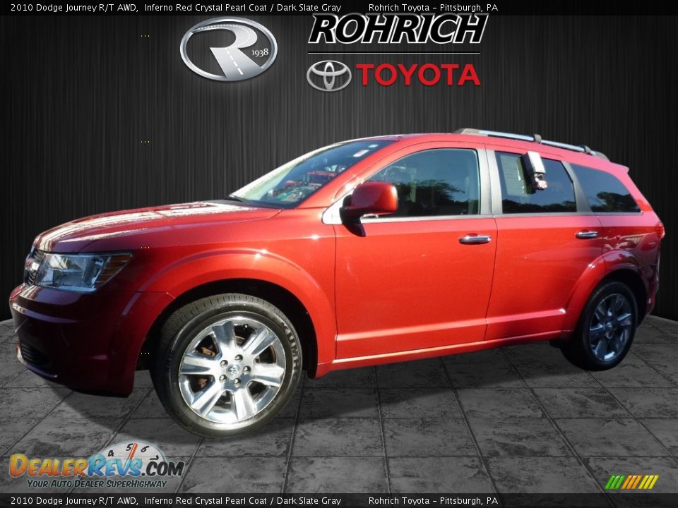 2010 Dodge Journey R/T AWD Inferno Red Crystal Pearl Coat / Dark Slate Gray Photo #3