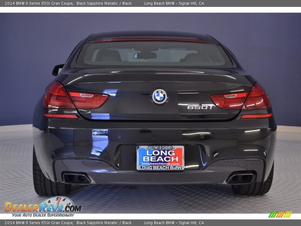 2014 BMW 6 Series 650i Gran Coupe Black Sapphire Metallic / Black Photo #6