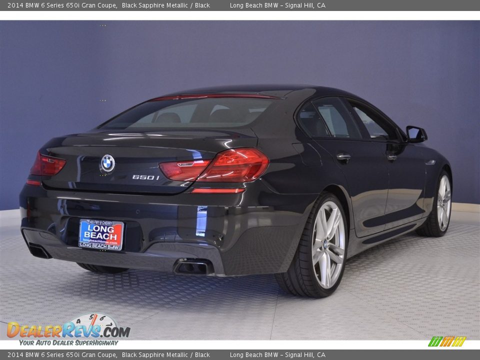 2014 BMW 6 Series 650i Gran Coupe Black Sapphire Metallic / Black Photo #7