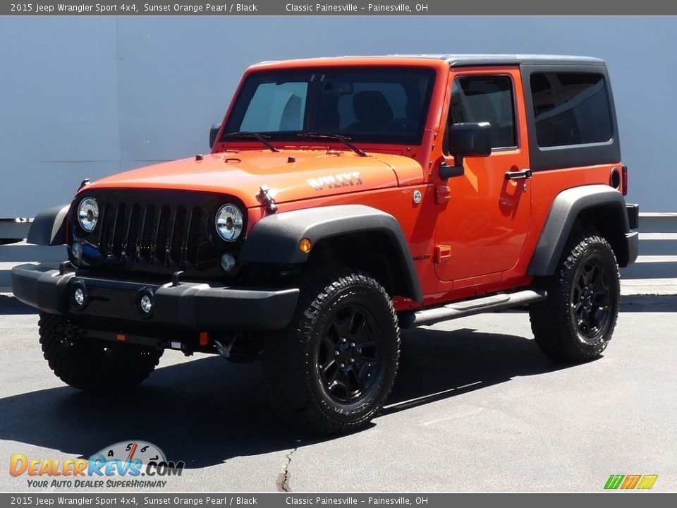 2015 Jeep Wrangler Sport 4x4 Sunset Orange Pearl / Black Photo #1