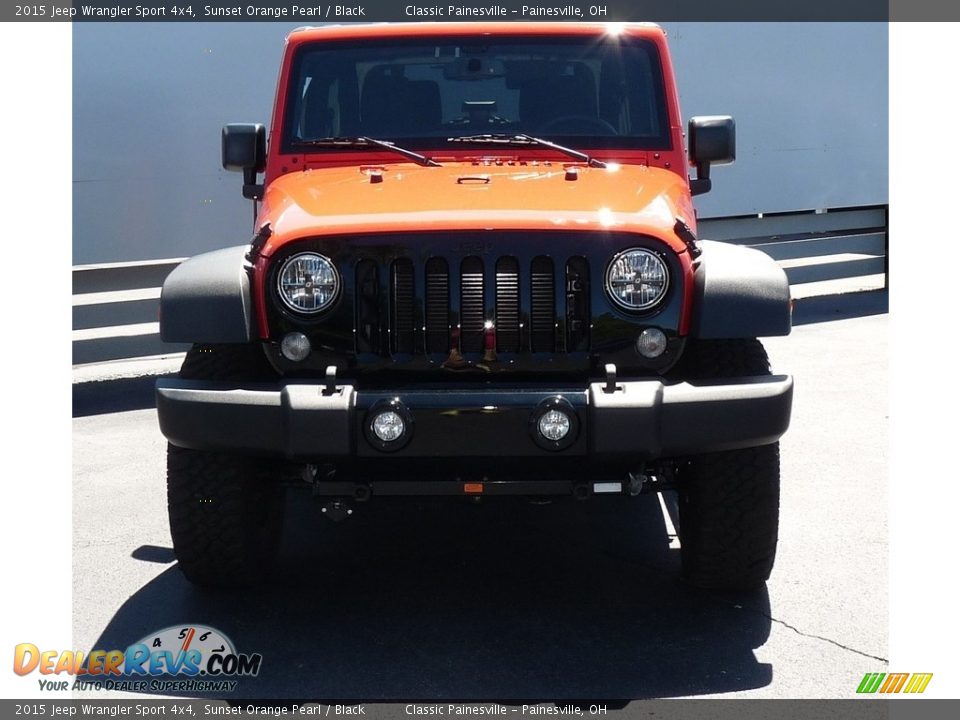 2015 Jeep Wrangler Sport 4x4 Sunset Orange Pearl / Black Photo #4