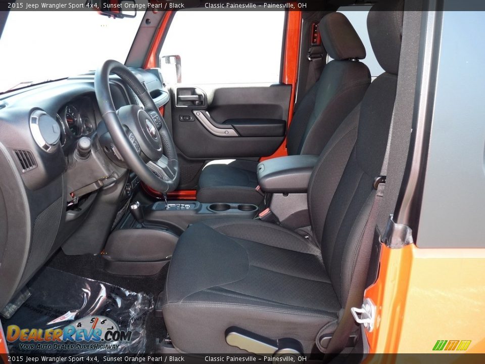 2015 Jeep Wrangler Sport 4x4 Sunset Orange Pearl / Black Photo #8