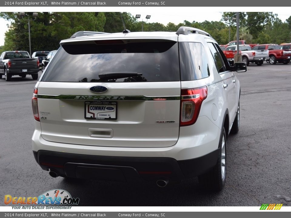 2014 Ford Explorer XLT White Platinum / Charcoal Black Photo #3