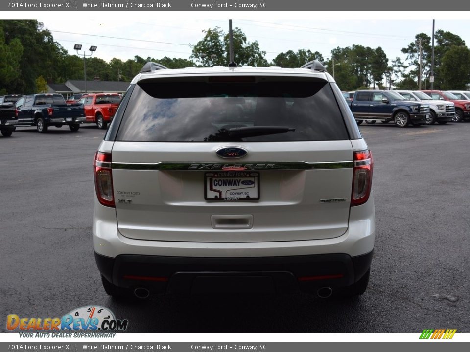 2014 Ford Explorer XLT White Platinum / Charcoal Black Photo #4