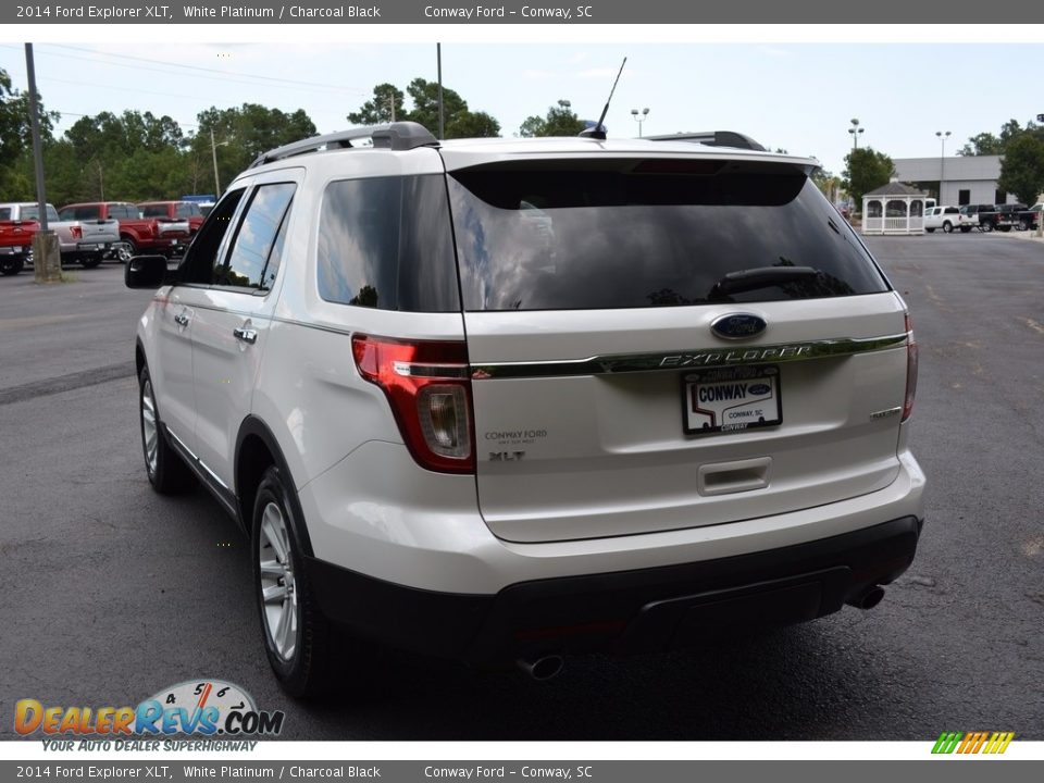 2014 Ford Explorer XLT White Platinum / Charcoal Black Photo #14