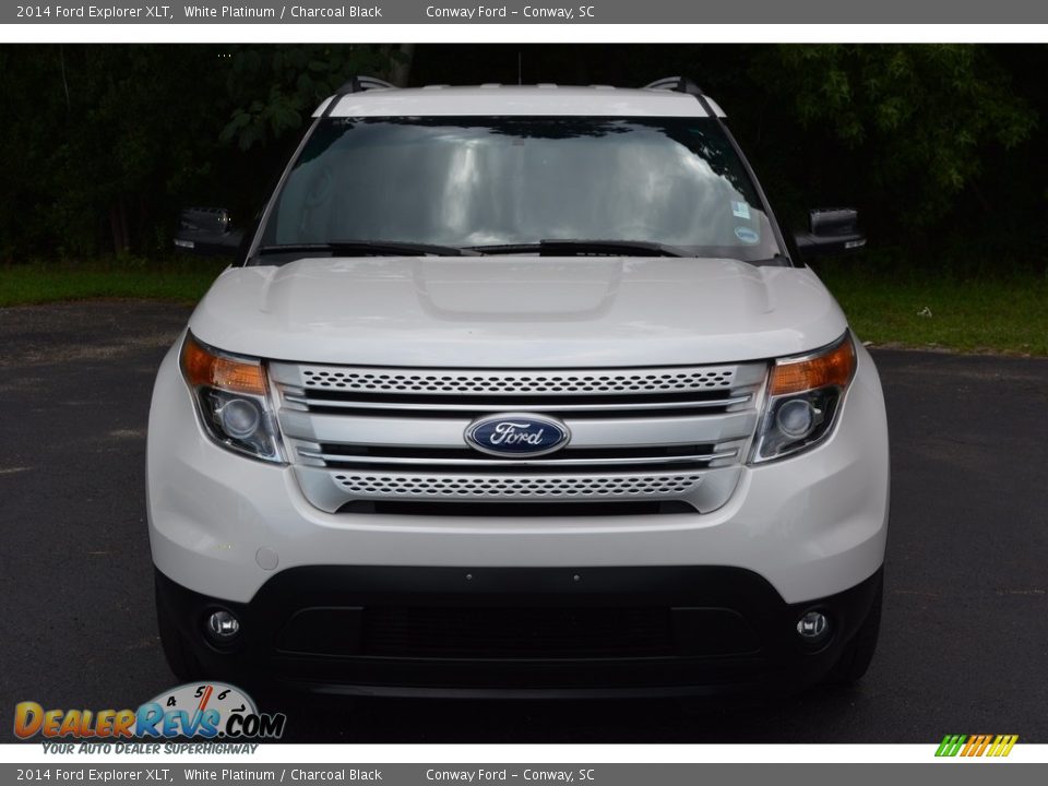 2014 Ford Explorer XLT White Platinum / Charcoal Black Photo #17