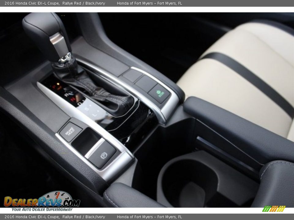 2016 Honda Civic EX-L Coupe Rallye Red / Black/Ivory Photo #20