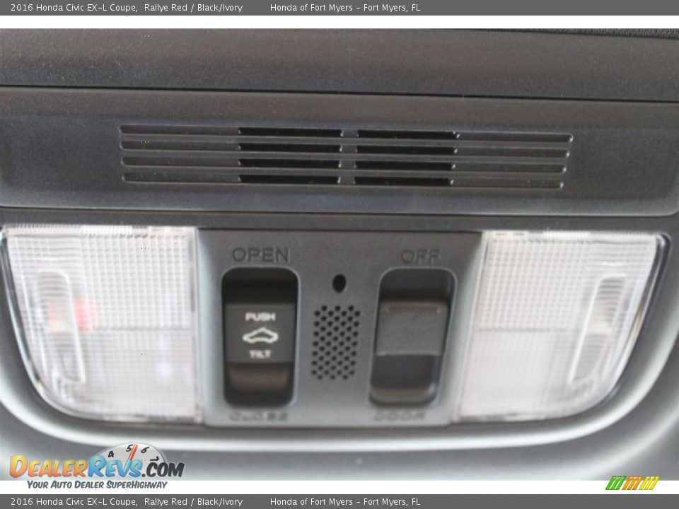 2016 Honda Civic EX-L Coupe Rallye Red / Black/Ivory Photo #23