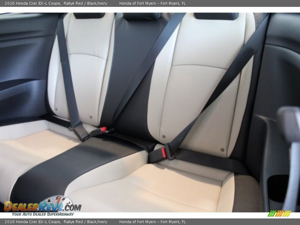 2016 Honda Civic EX-L Coupe Rallye Red / Black/Ivory Photo #24