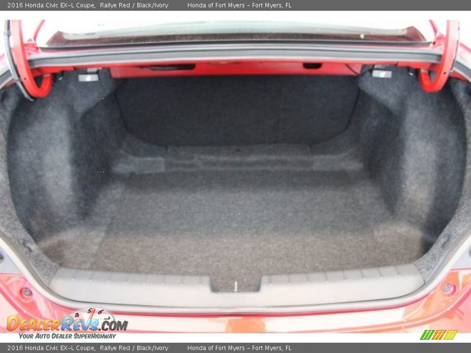 2016 Honda Civic EX-L Coupe Rallye Red / Black/Ivory Photo #25