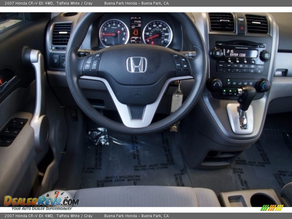 2007 Honda CR-V EX 4WD Taffeta White / Gray Photo #5