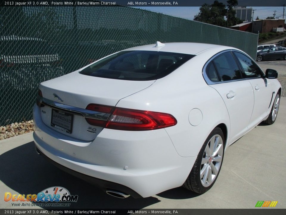 2013 Jaguar XF 3.0 AWD Polaris White / Barley/Warm Charcoal Photo #4