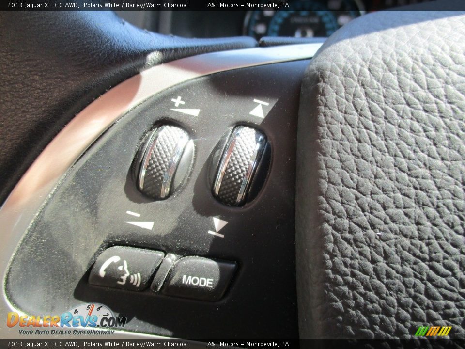 2013 Jaguar XF 3.0 AWD Polaris White / Barley/Warm Charcoal Photo #17