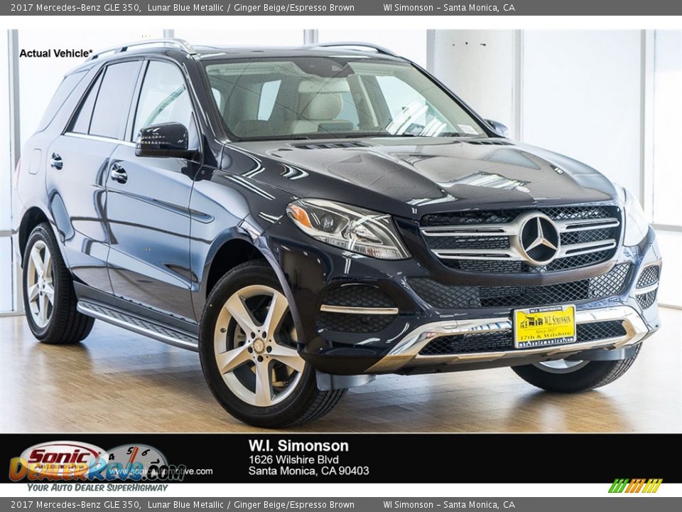 2017 Mercedes-Benz GLE 350 Lunar Blue Metallic / Ginger Beige/Espresso Brown Photo #1