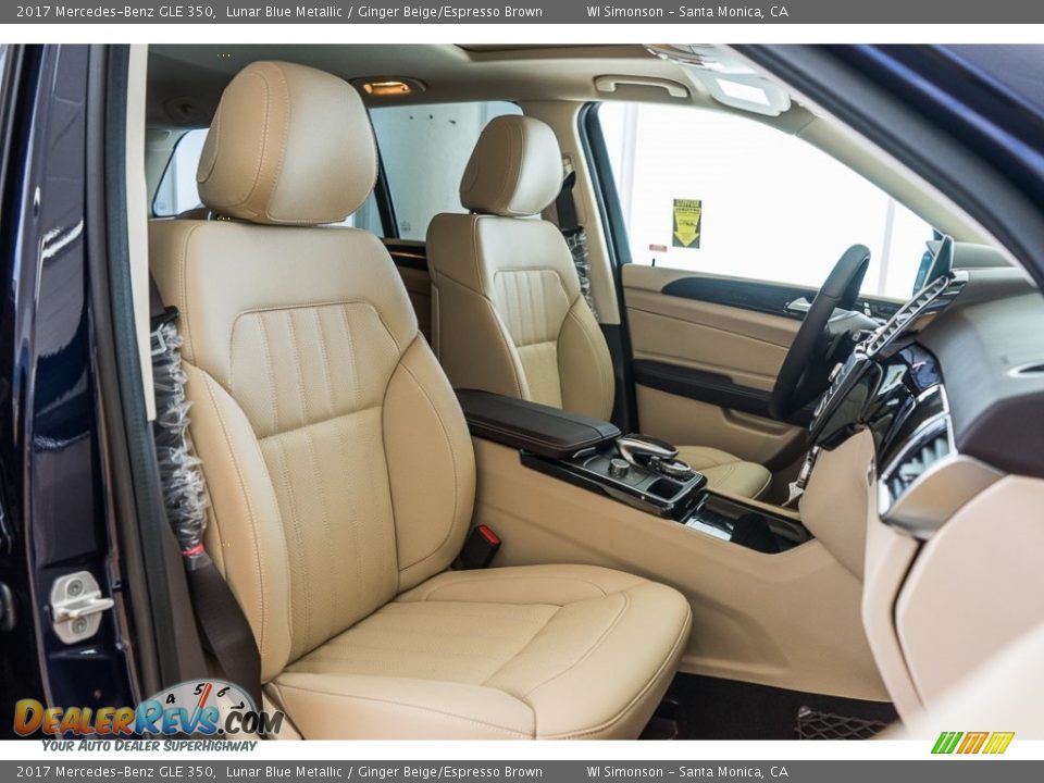 2017 Mercedes-Benz GLE 350 Lunar Blue Metallic / Ginger Beige/Espresso Brown Photo #2