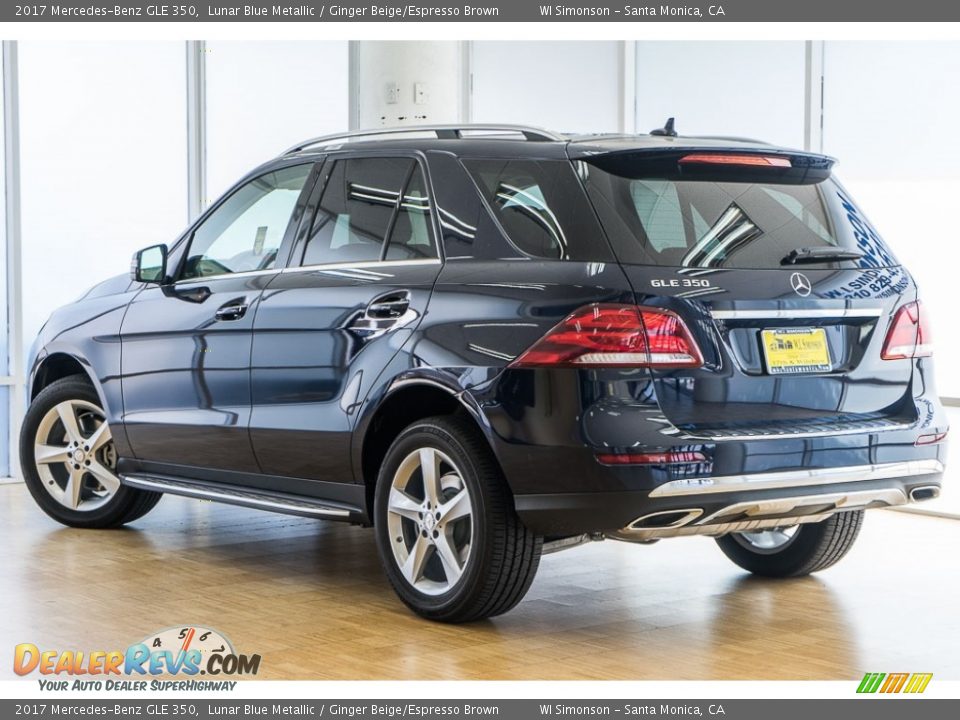 2017 Mercedes-Benz GLE 350 Lunar Blue Metallic / Ginger Beige/Espresso Brown Photo #3