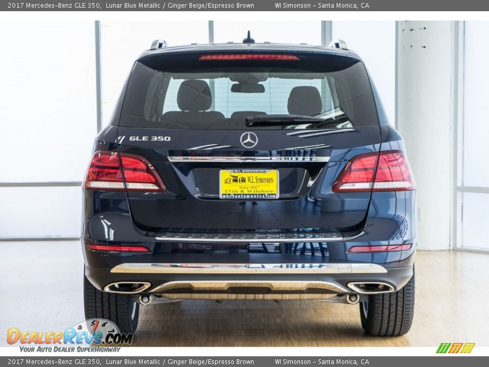 2017 Mercedes-Benz GLE 350 Lunar Blue Metallic / Ginger Beige/Espresso Brown Photo #4