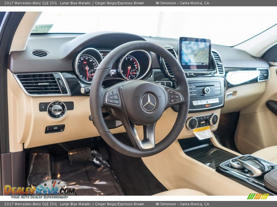 2017 Mercedes-Benz GLE 350 Lunar Blue Metallic / Ginger Beige/Espresso Brown Photo #5