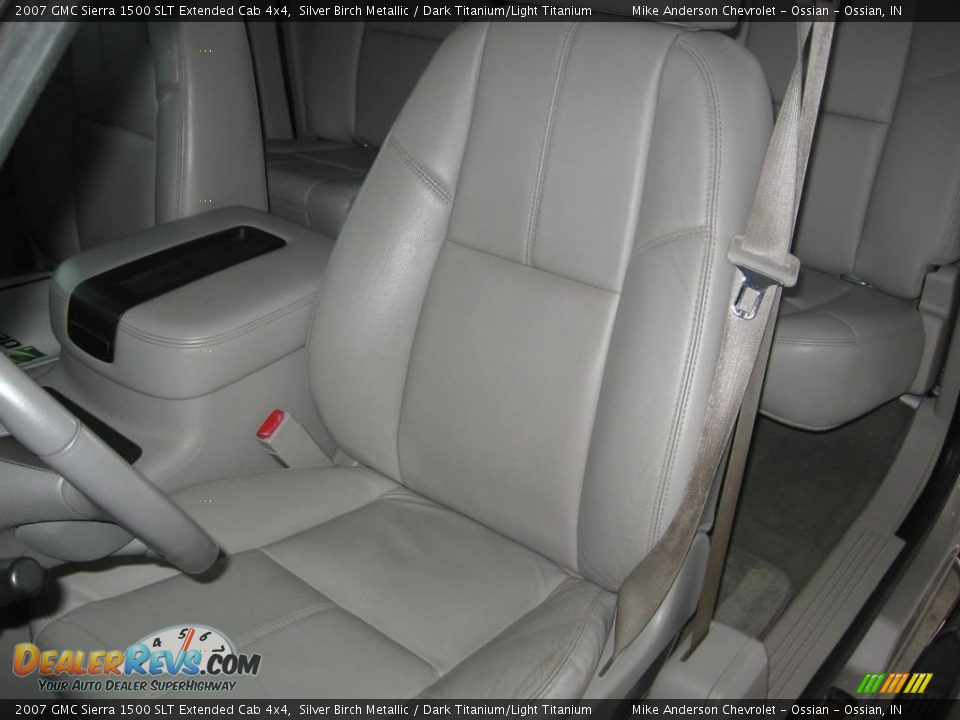 2007 GMC Sierra 1500 SLT Extended Cab 4x4 Silver Birch Metallic / Dark Titanium/Light Titanium Photo #7