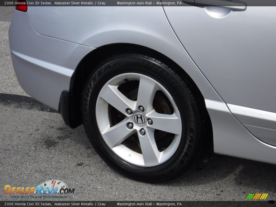 2006 Honda Civic EX Sedan Alabaster Silver Metallic / Gray Photo #3